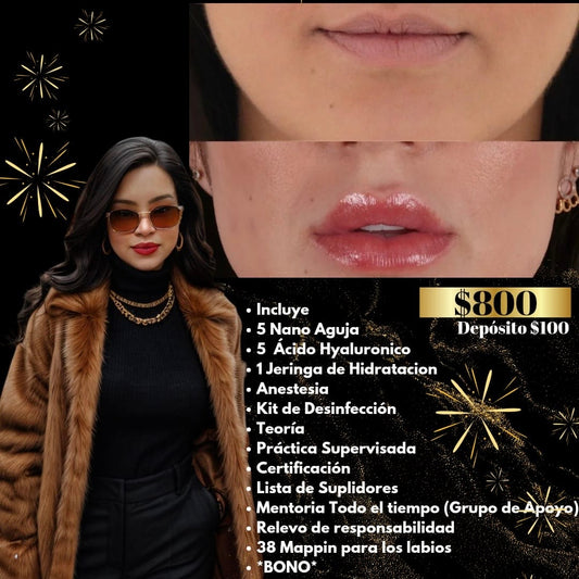TALLER Aumento de Labios con Nano Soft Aguja
